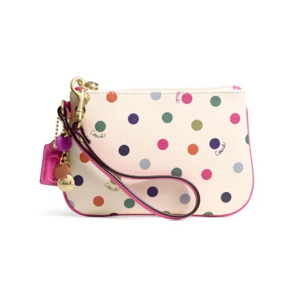 Coach Handbags - Polka Dot Coach Wristlet